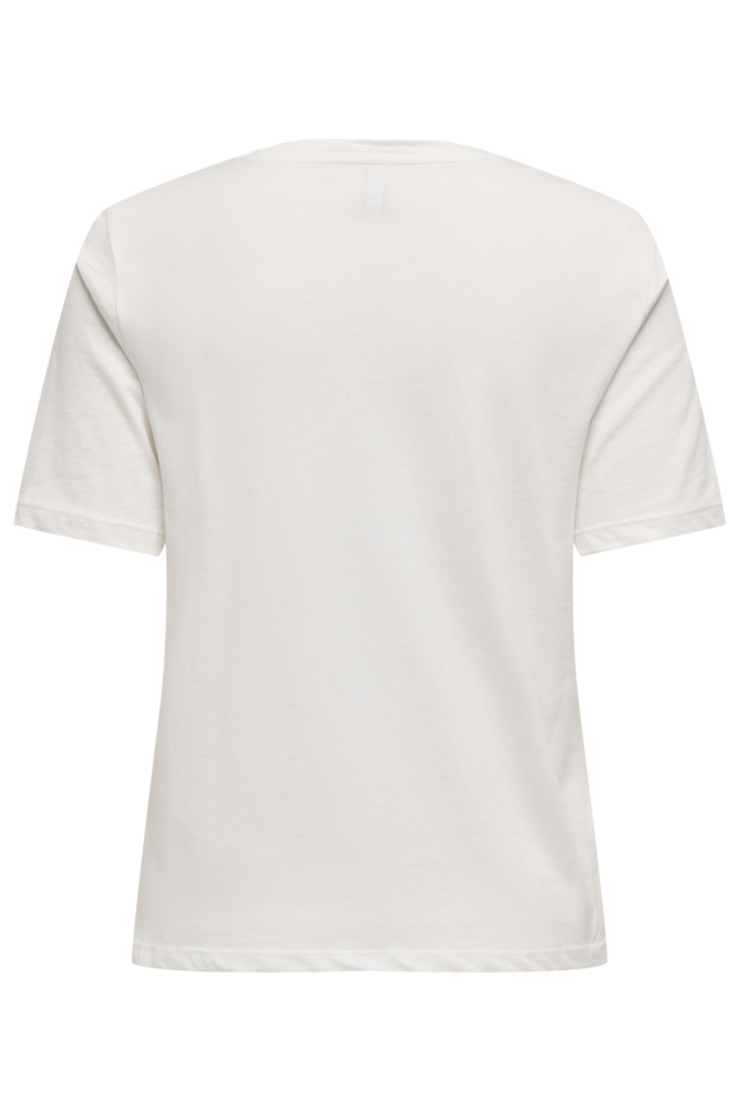 ONLKIKO LIFE S/S O-NECK TERRY TOP C 15353094 Cloud Dancer/Smile